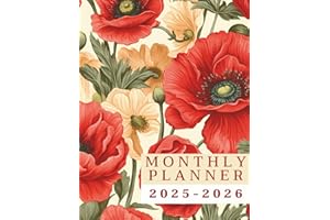 2025-2026 Monthly Planner: 2 Year (January 2025 - December 2026) Calendar with Holidays, Large Organizer and Schedule with Mo
