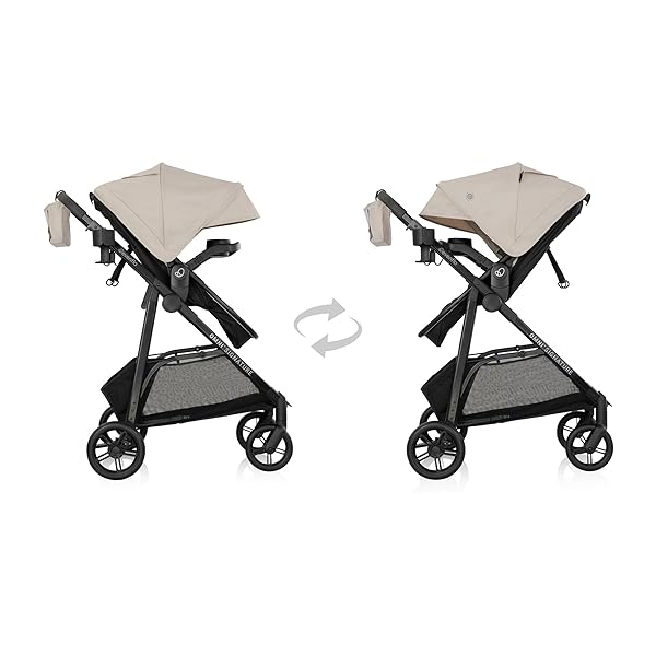 EVENFLO OMNI SIGNATURE TRAVEL SYSTEM WITH LITEMAX INFANT CAR SEAT, COASTAL COFFEE