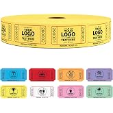 Custom Printed Raffle Tickets, 1x2 Single Roll | 2000 Tickets, Made in USA