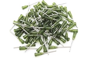 INFINITEADHERE Industrial Dispensing Needles with Luer Lock 14 Ga x 1 Inch, Blunt Tip, Screw Interface,Pack of 100