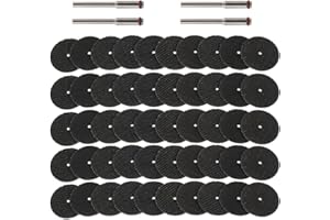 ZASTION 54 Pcs Abrasive Cutting Tool Accessory Reinforced Fiberglass 1 1/4 inch Cut Off Wheels - 80 Grit Diamond - Compatible