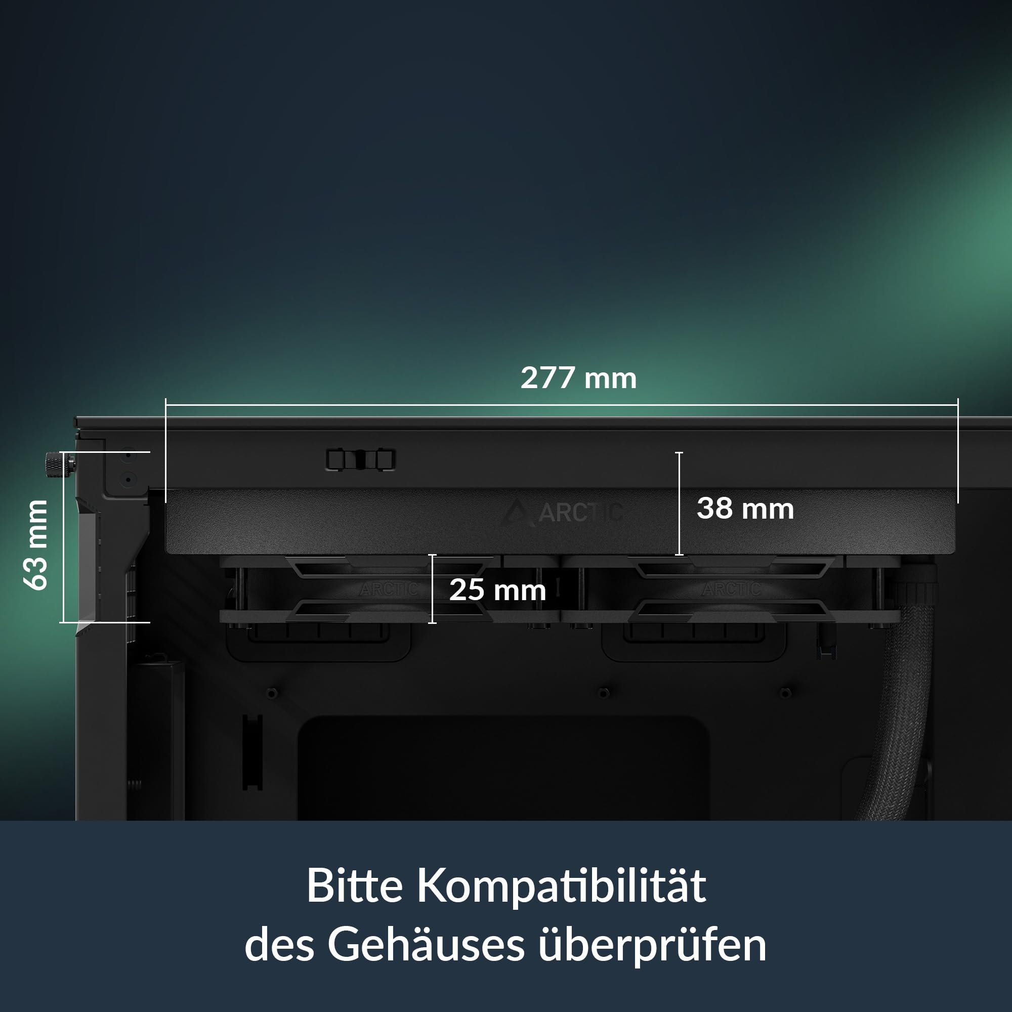 ARCTIC Liquid Freezer III Pro 240 - Wasserkühlung PC, AIO CPU Wasserkühler, 2x120 mm, 38 mm Radiator, PWM-Pumpe, VRM-Lüfter, AMD AM5/AM4, Intel LGA1851/1700 Contact Frame - Schwarz 2
