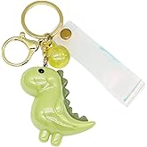 Moydolo Acrylic Cute Dinosaur Car Key Chain Ring Charm Dino Keychain Pendant For Bags Backpack Purse Accessories