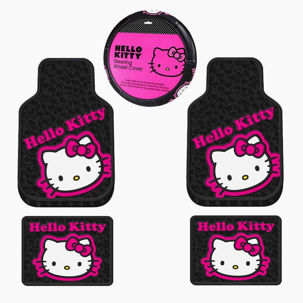 Amazon Com U A A Inc 5pc Hello Kitty Collage Black Pink Front