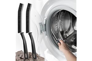 MEKER 2 Pcs Black Polypropylene Crevice Cleaning Brush, Multifunctional Gap Cleaning Brush with Hard Bristle, Lightweight and Easy-to-Use for Kitchen, Bathroom, Grout, Tiles