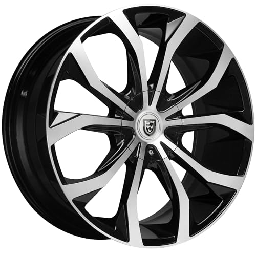 Lexani Lust - 20 Inch Wheels (Set of 4 Rims) - Black Machined Finish ...