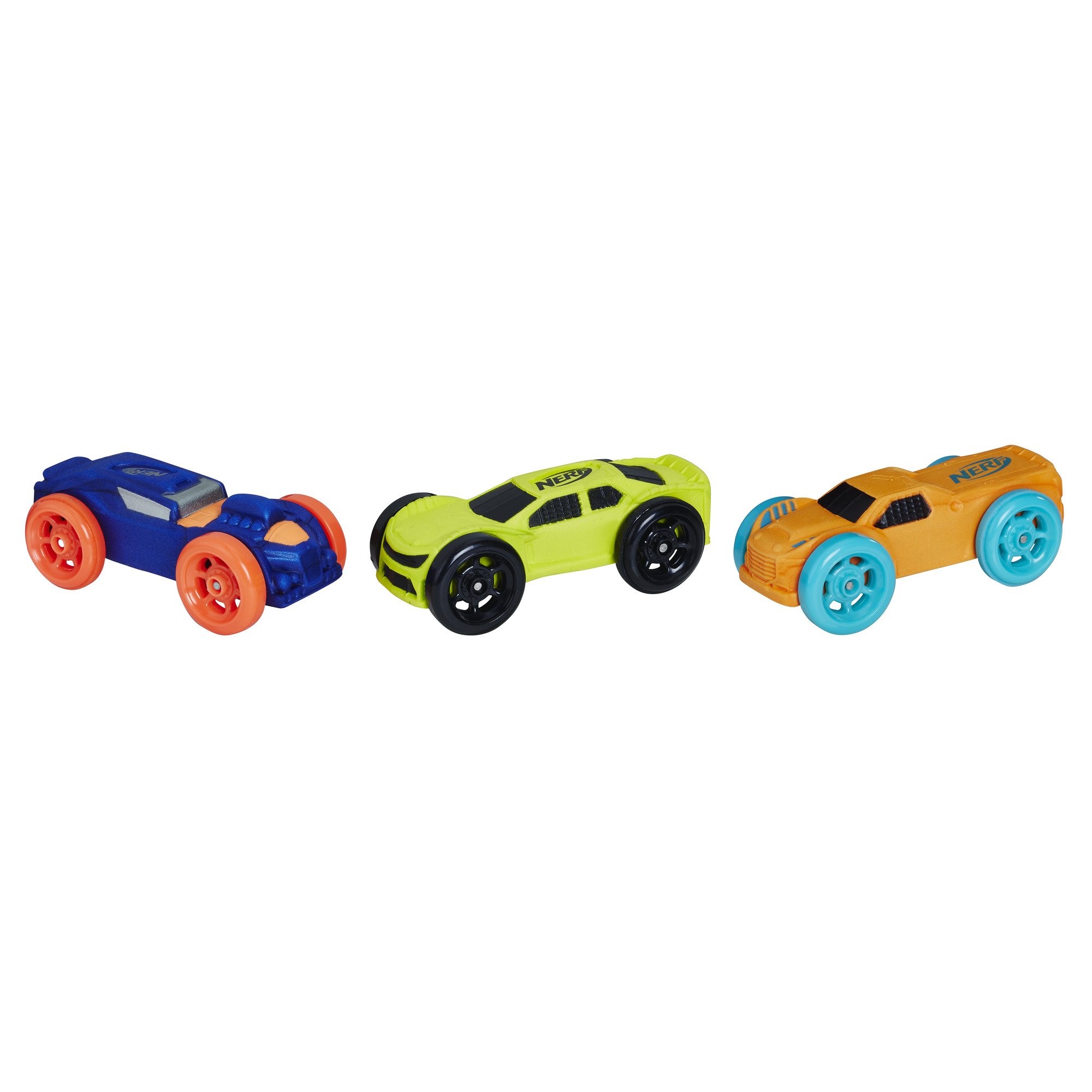 Nerf NITRO 7cm Play Vehicle Toy Foam Car 3-Pack