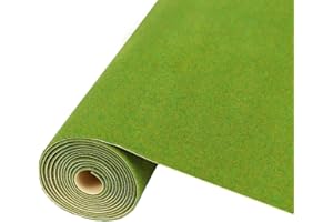 Evemodel Artificial Model Grass Mat Trains Grass Green 40x200cm or 15.7‘’ x 78'' for Decoration Craft Scenery Model DIY CP213