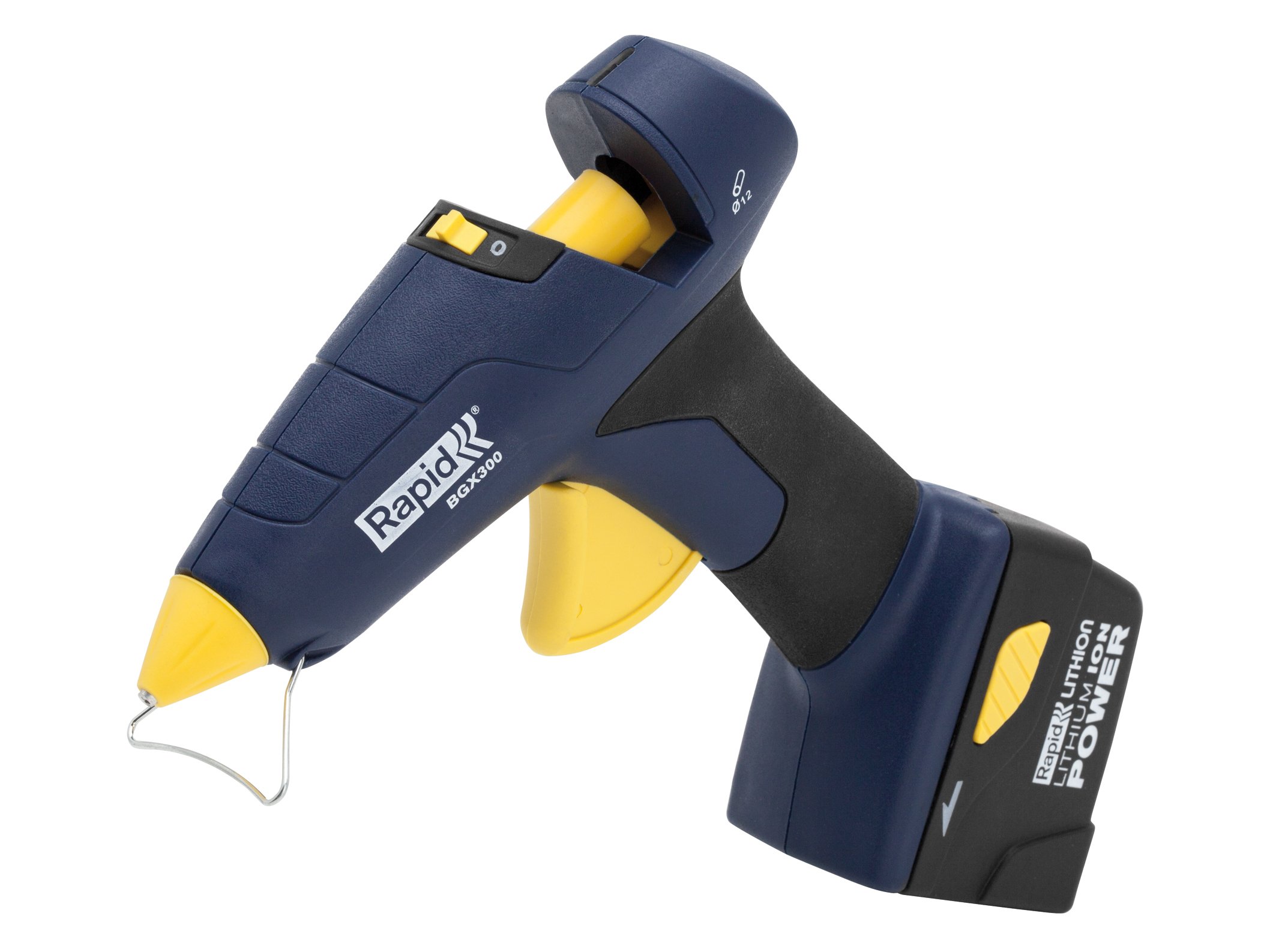 Rapid Multipurpose 30 W Glue Gun, Hot Melt for DIY Use and Home Decoration, Includes Lithium-Ion Battery, Glue Sticks Length: 12 mm, BGX300, 5000120