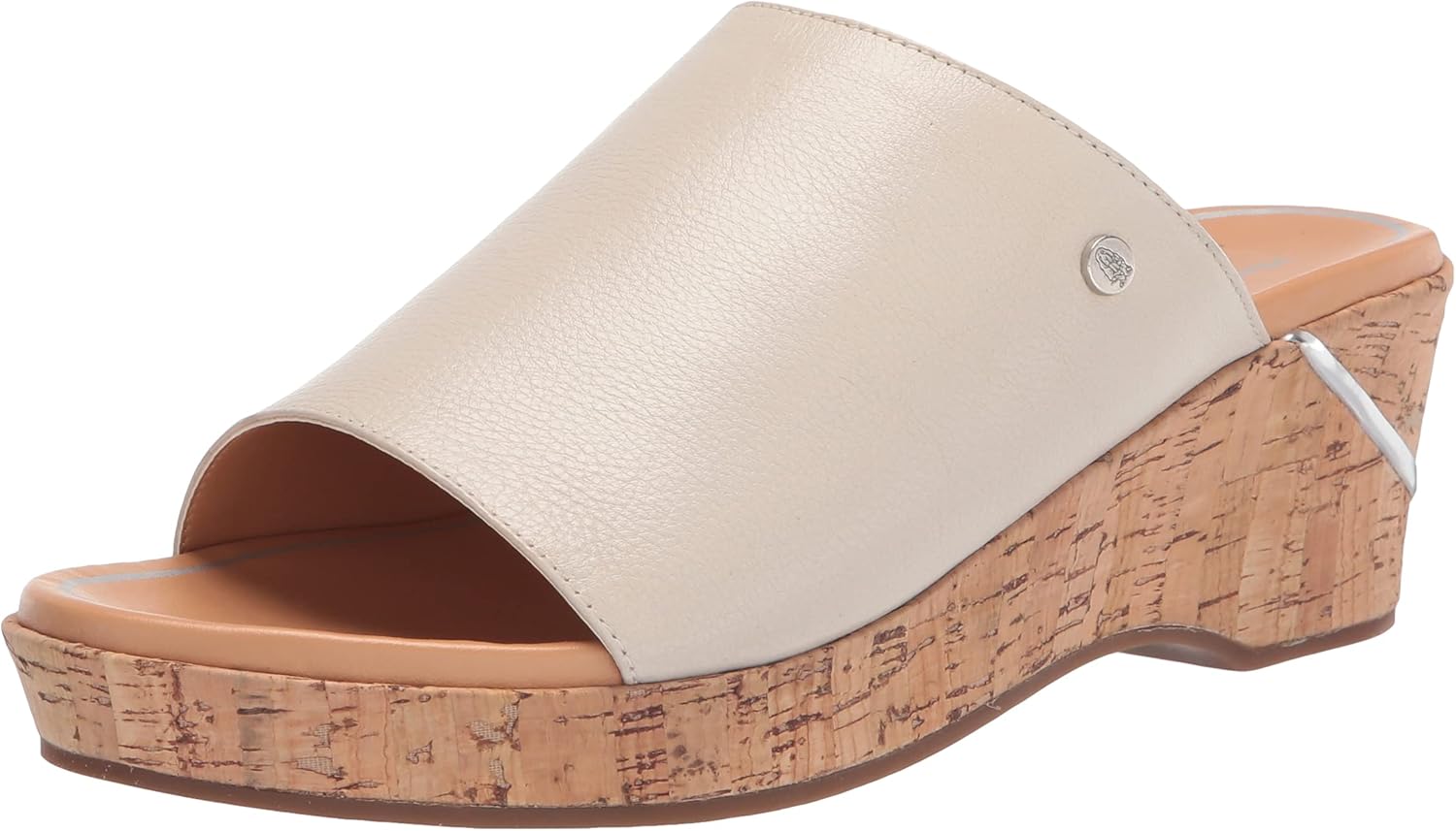 Hush Puppies Sandalia de cuña Maya Slide para mujer, Piel de piedra