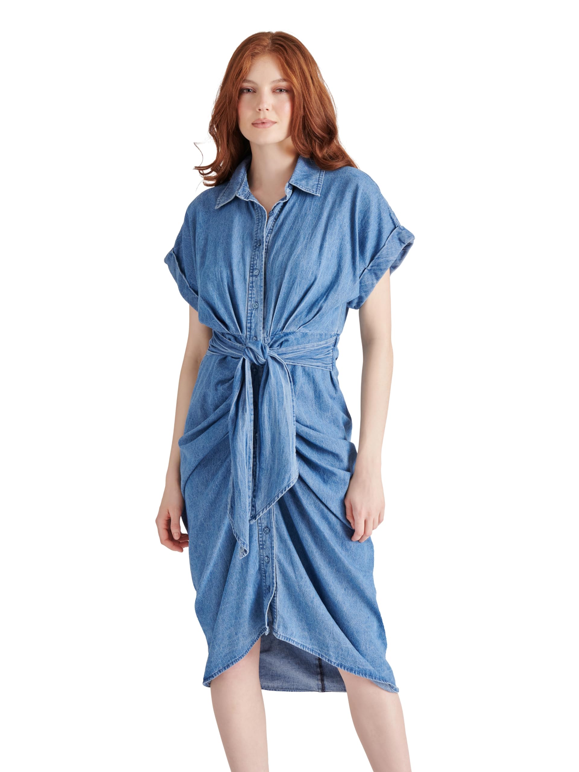Steve Madden Apparel Women’s Tori Dress, Chambray Blue
