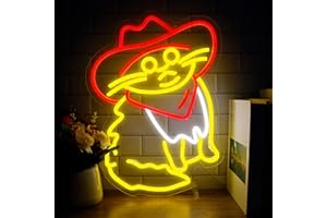 Manimo Red Cowboy Hat Cat LED Neon Signs for Wall Decor, Cat Neon Light up Signs USB Powered for Party Bedroom Wedding Birthday Game RoomMan Cave Gifts