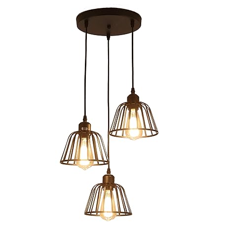 Rustic Industrial Pendant Light 3 Lights Industrial Ceiling