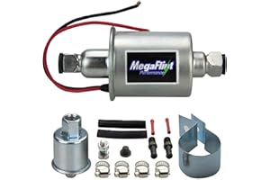 Megaflint Inline Fuel Pump 12V Universal Electric Fuel Pump Low Pressure 5-9 PSI For Gas Diesel E8012S HEP-02A
