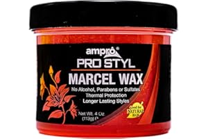 Ampro Marcel Wax - Gives All Hair Types Long Lasting Hold - Rinses Out Easily without Any Buildup or Residue and Protects Tre