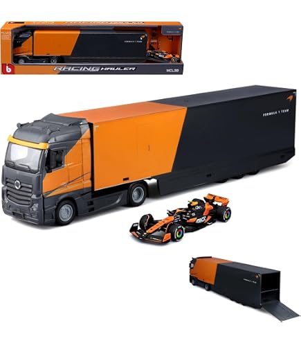 HTLNUZD New 1/43 F1SF24#16 Racing Hauler in Pallet, Alloy Adult
