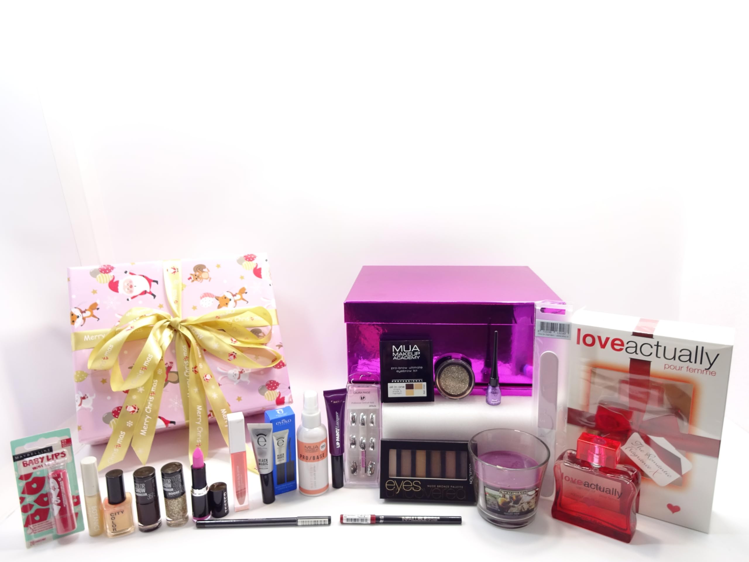 Make Up Beauty Bundle For Women, Make Up Gift Hamper, Professional Kabuki Makeup Brushes, Make Up Collection For Eye, Lips, Nails, Face