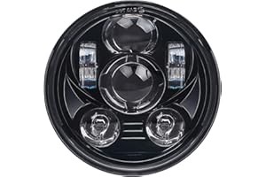 LUSGWUFAD 5-3/4 5.75 inch LED Motorcycle Headlight Compatible with Harley Davidson Sportster Dyna Low Rider Street Bob lron 883 1200 Softail Wide Glide Triple Headlamp