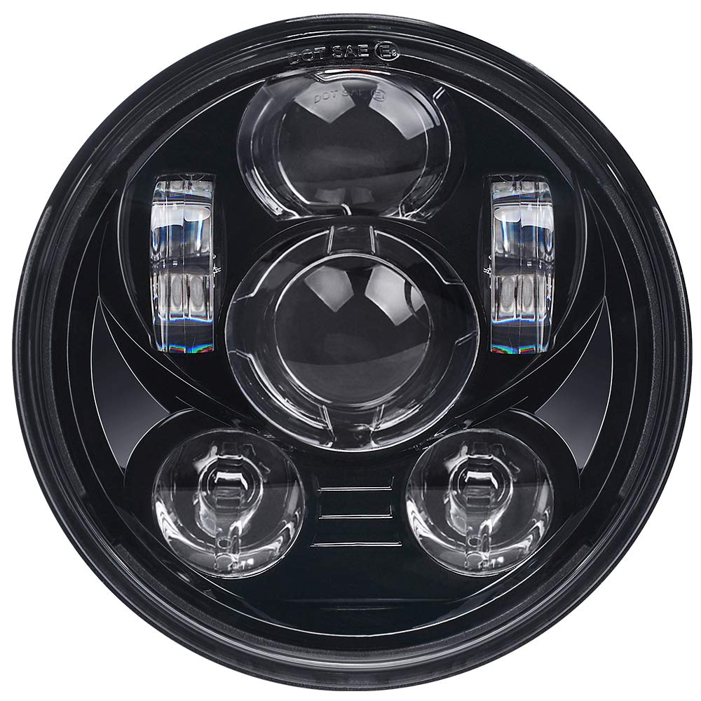 Photo 1 of 5-3/4 5.75 inch LED Motorcycle Headlight Compatible with Harley Davidson Sportster Dyna Low Rider Street Bob lron 883 1200 Softail Wide Glide Triple Headlamp