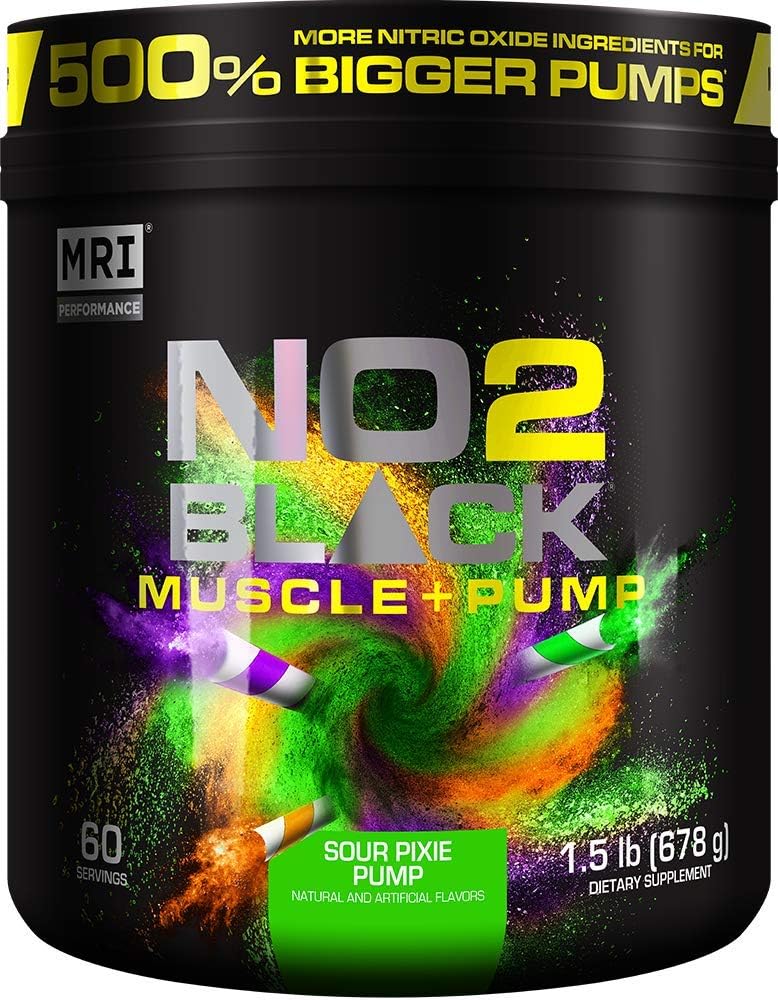 MRI NO2 Black Nitric Oxide Supplement for Pump, Muscle Growth, Vascularity & Energy - Powerful NO Booster Pre-Workout with Citrulline + 60 Servings (Swoleberry): Health & Personal Care