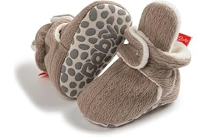 Cotton Stay On Sock Shoes for Newborn Infant Baby Girl Boy Soft Non-Skid Bedroom Shoes Winter Warm First Walker Shoe