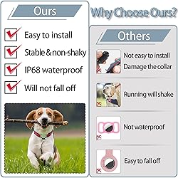 Waterproof Airtag Dog Collar Holder Compatible with