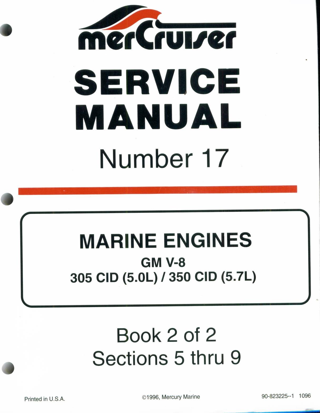MerCruiser Service Manual Number 17 Marine Engines GM V-8 305 CID (5.0L