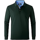 SWISSWELL Long Sleeve Polo Shirts for Men collared Performance Golf Shirts Casual Workwear Office