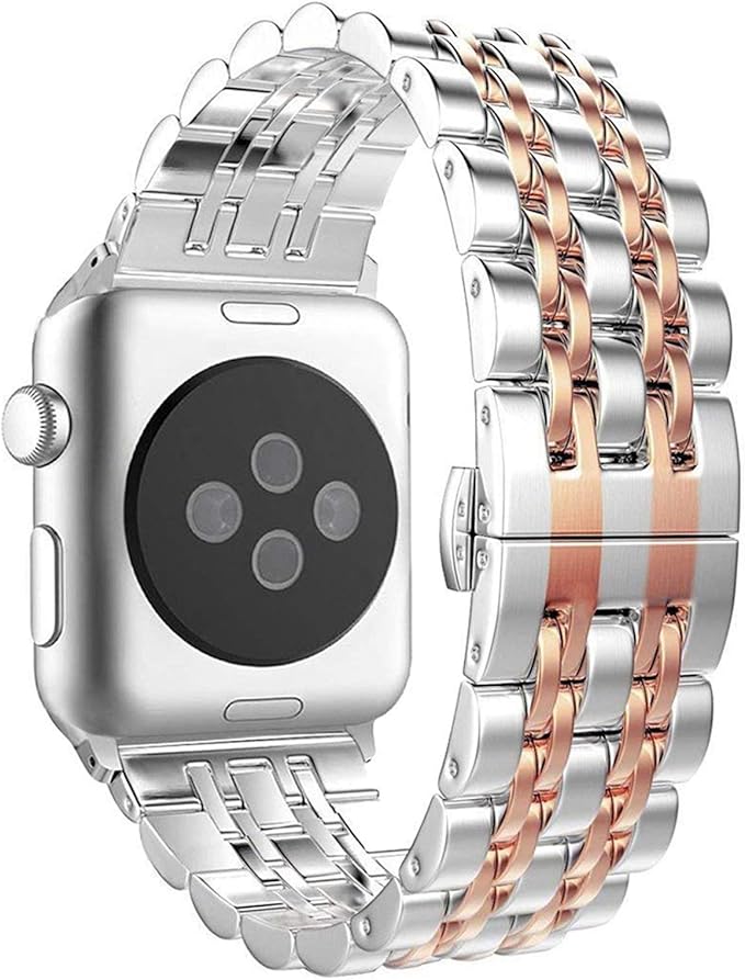 Aottom Compatible con Apple Watch SE 6 5 4 3 2 1, Correa 38mm 40mm, Acero Inoxidable Correas del Reloj Pulsera de Repuesto para Hombre Mujer Correa ...