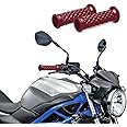 HAOBO 2Pcs Motorcycle Handlebar Grips, 7/8" 22mm 24mm Motorcycle Comfort Hand Handlebar Grip Thruster Grip, Non Slip Rubber Hand Handle Grips Dirt Bike Parts Universal for Motorcycle, Bike