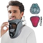 Cofamuthr Neck Pain Relief Device – Inflatable Cervical Decompression Brace with Wireless Pump, Adjustable Home Therapy Neck Support with Hot & Cold Pads