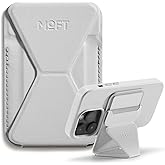 MOFT MagSafe Wallet for iPhone 15/14/13/12 Series, Strong Magnetic Phone Card Holder Fit 2 Cards & 3 Viewing Angles & Stain-Resistant Vegan Leather Phone Stand, Misty Cove
