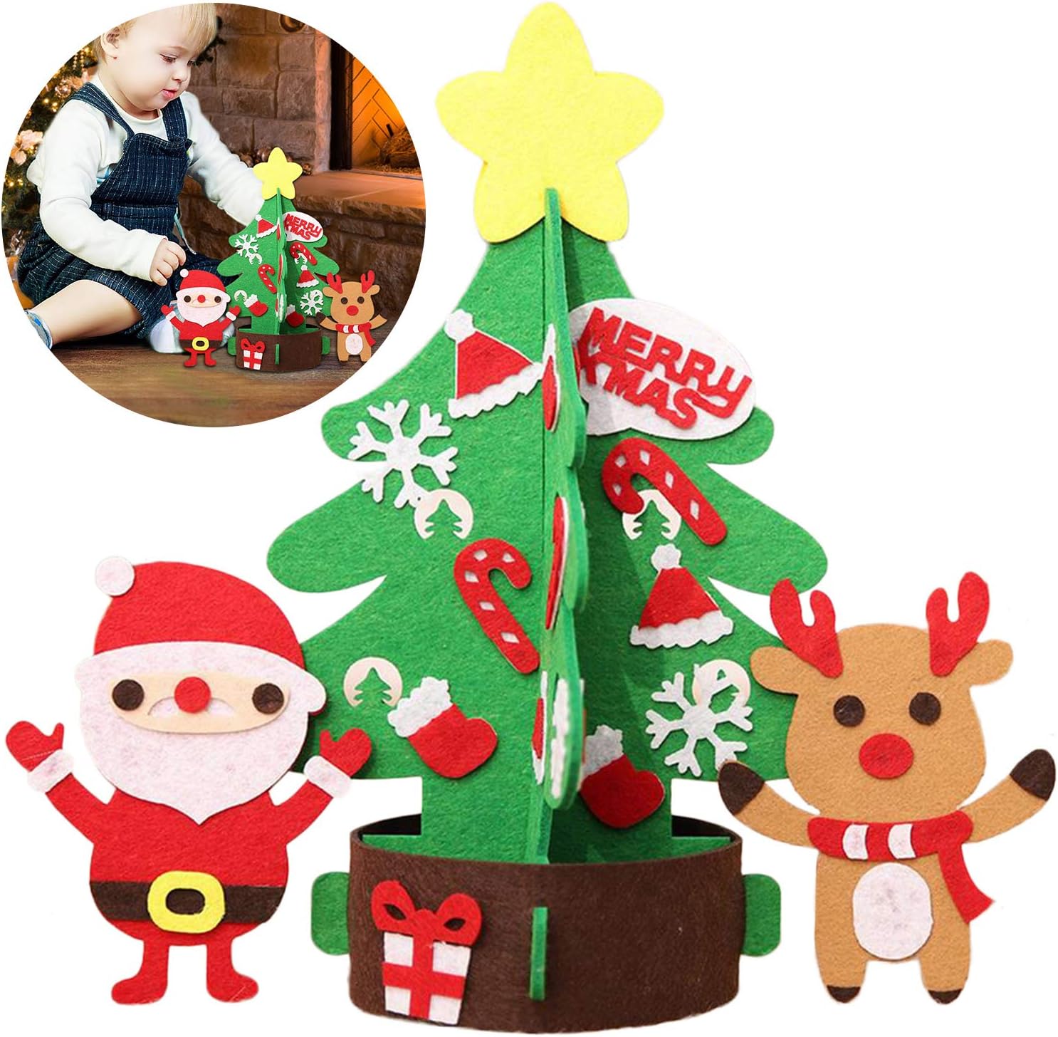 Download Amazon Com Funpa Christmas Craft Kit Xmas Tree Handmade Craft Supplies For Kids Furniture Decor PSD Mockup Templates