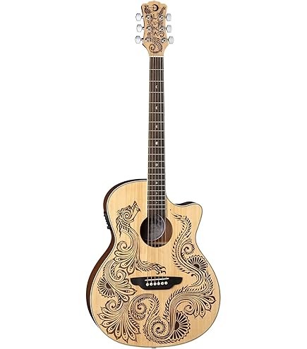 Amazon.com: Luna Henna Paradise Select Spruce Acoustic Electric