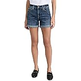 7 for All Mankind Female Broken Twill Mid Roll Shorts