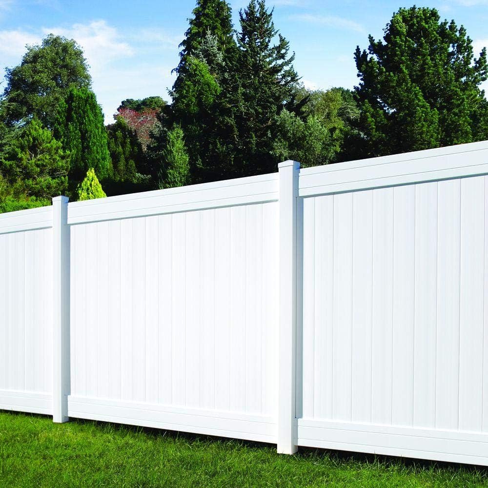 Amazon Com Veranda Fairfax White Vinyl Privacy Fence Panel 6 Ft H X 8 Ft Garden Outdoor