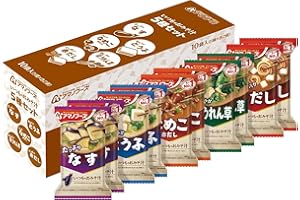 PADICO Amano Foods Freeze-Dried Miso Soup Variety Set - 5 Flavors, 10 Servings