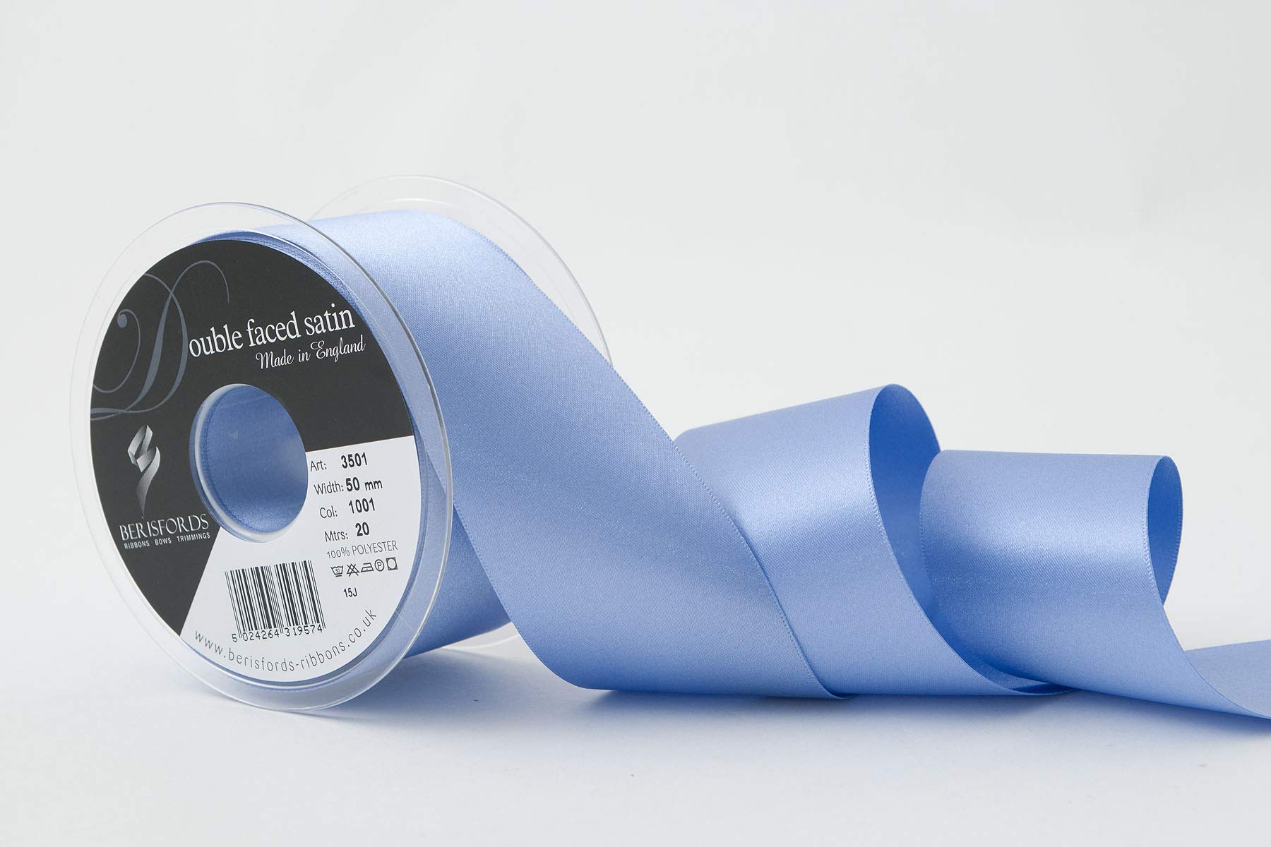 Berisfords Double FACE Poly Satin Ribbon, Lupin, 10.5x10.5x5.7 cm