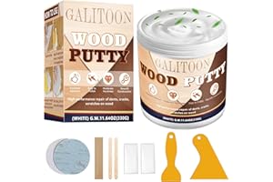 GALITOON Wood Filler, Wood Putty, 11.64 Ounce Wood Scratch Repair Putty Kit, Repair Holes, Cracks and Chips on Wooden Furniture, Interior and Exterior Wood Sealer (White)