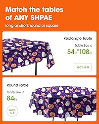 Pureegg Plastic Table Cloth Disposable 10 Pack, 54