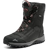 ROCKMARK Men's Winter Snow Boots Outdoor Warm Mid Calf Waterproof Durable Boot Non-Slip Warm Climbing Shoes