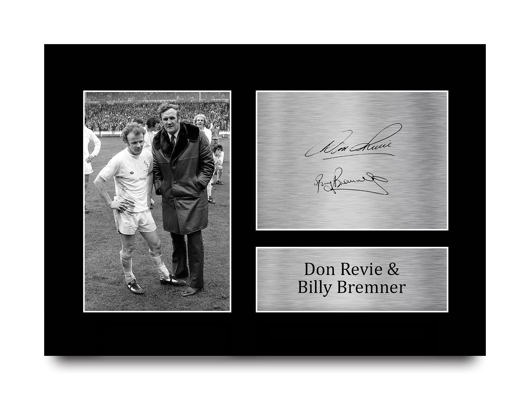 HWC Trading A4 Don Revie Billy Bremner Leeds Utd Gifts Printed Signed Autograph Picture for Fans and Supporters - A4