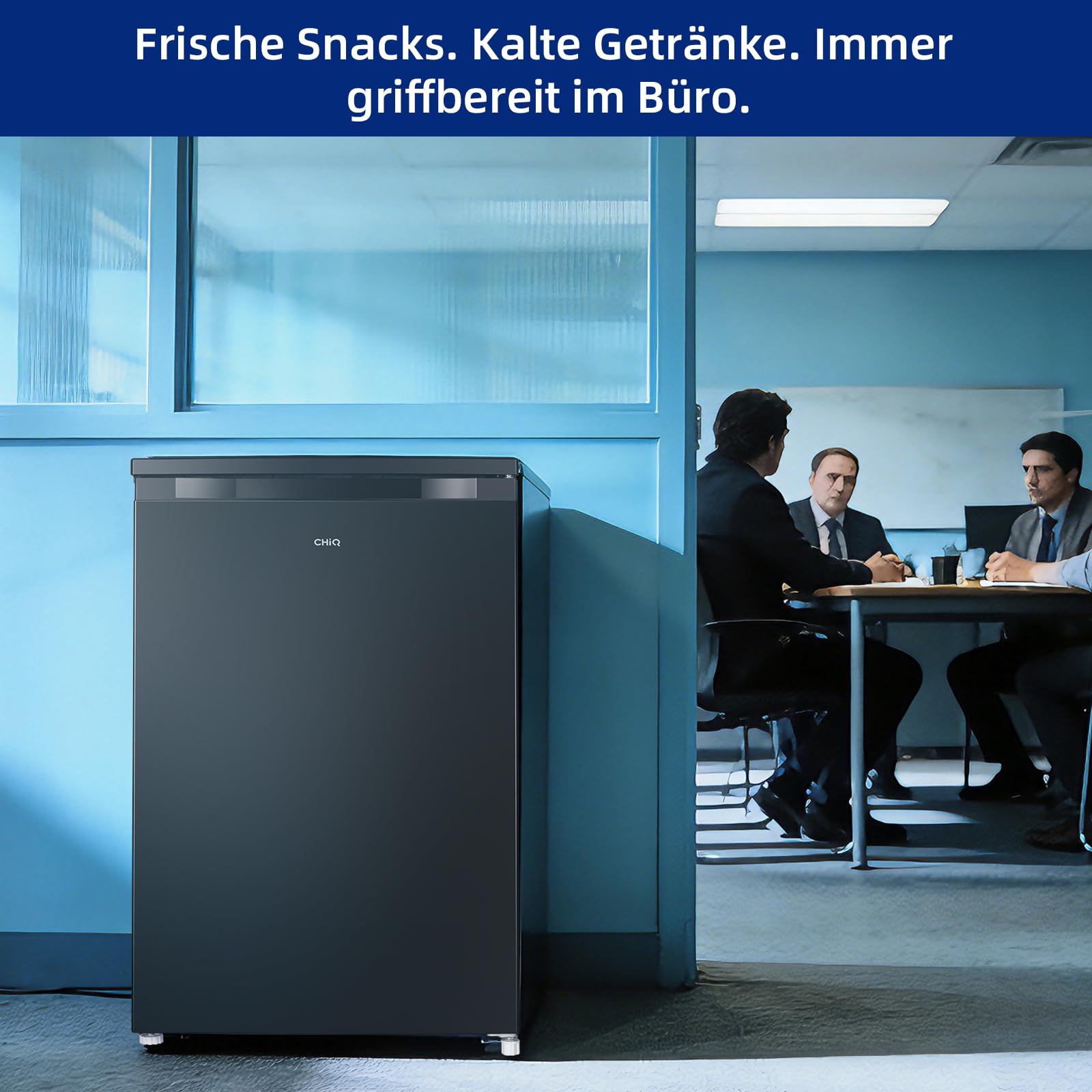 CHIQ kühlschrank mit gefrierfach 107 Liter, mit 13L Gefrierfach｜EEK C, 87 kWh/Jahr | 4-Sterne-Gefrieren, -24 °C bis -16 °C| geräuscharm, Schwarz, CTT107BC 9
