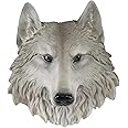 Ebros Grey Wind Direwolf Gray Wolf Mini Wall Decor Timber Wolf Canis Lupus Mini Wall Plaque Bust Sculpture Woodlands Rustic Nature Lovers Decor