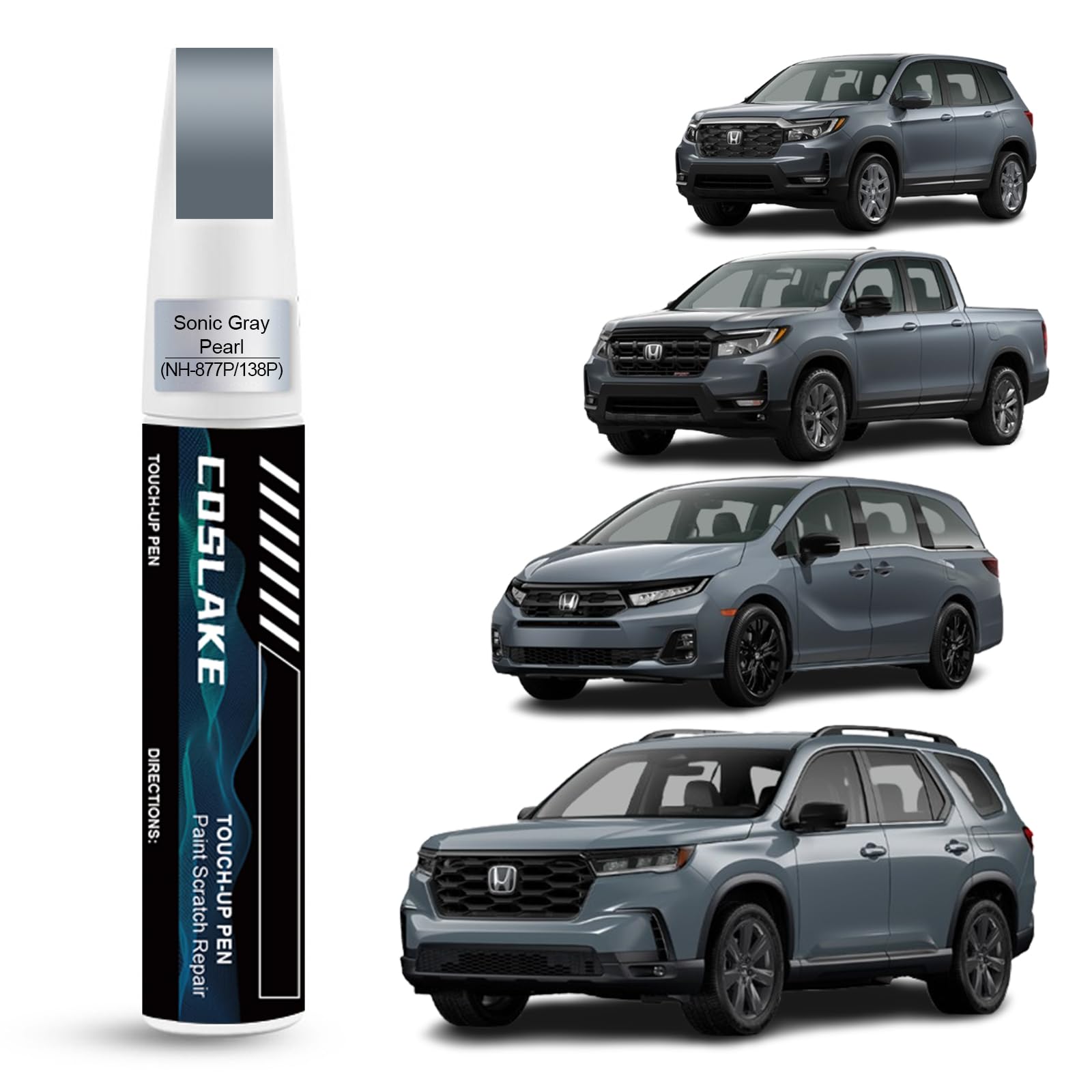 Touch Up Paint Kit For Honda NH-877P 138P Sonic Gray Pearl