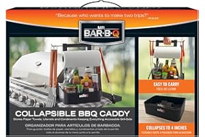 Mr. Bar-B-Q Collapsible Grilling Caddy, Store All Your BBQ Accessories in One Place, Perfect for Outdoor Cooking, Boating, Camping & RVs
