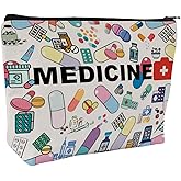 ZOCIGIFTS Medicine Storage Pouches, Makeup Bag for Travel - Zipper Cosmetic Storage Bag with Vibrant Designs, Multi-Use Functionality (Perfect Gift for Birthdays, Graduation, Christmas) (Style H)
