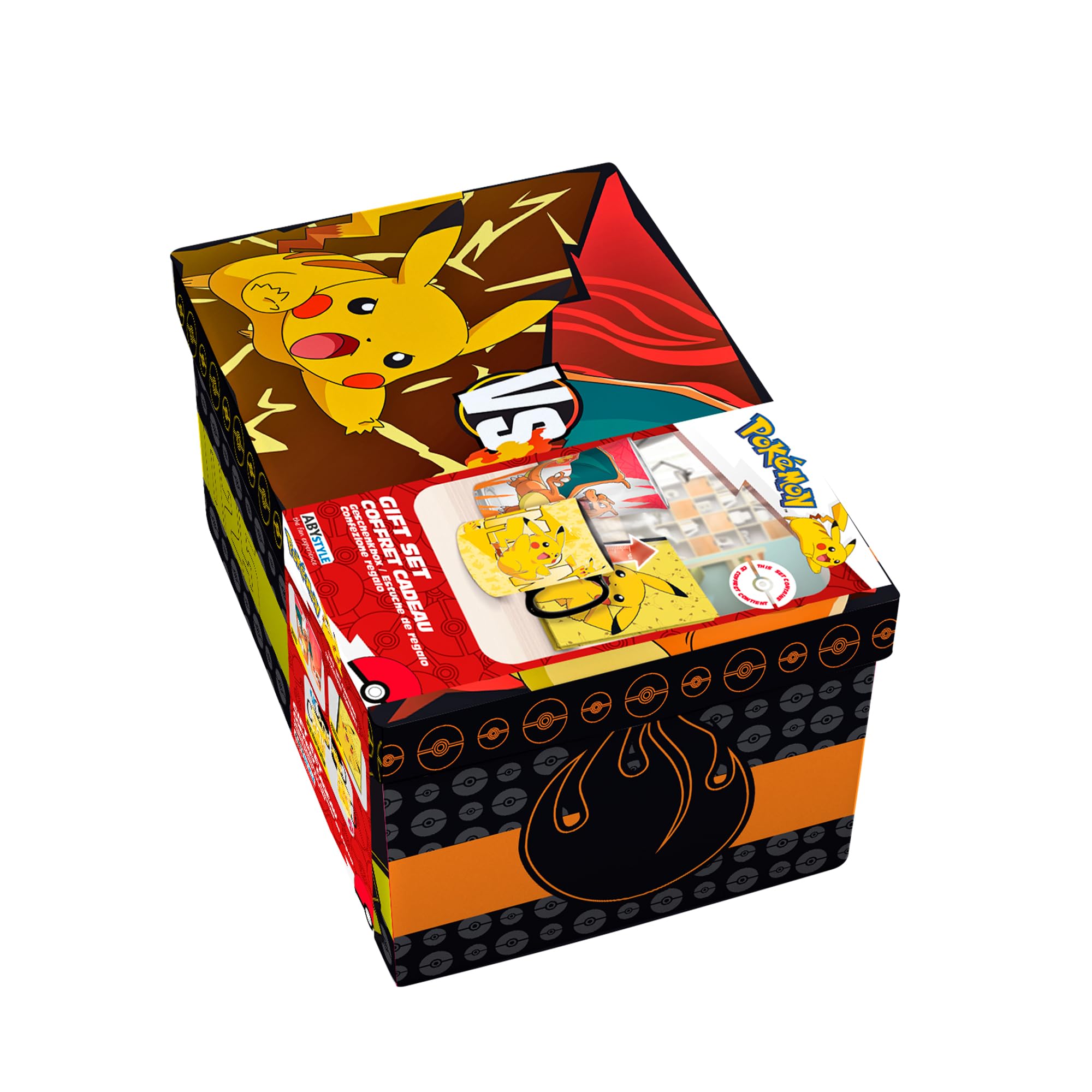ABYSTYLE Pokemon Premium Gift Set XXL Glass + HC Mug + Pikachu Notebook