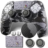 YoRHa Non-Slip Silicone Cover for PS5 Controller with Thumbstick Caps x 2 & Sticker x 1(30 Years aAnniversary)