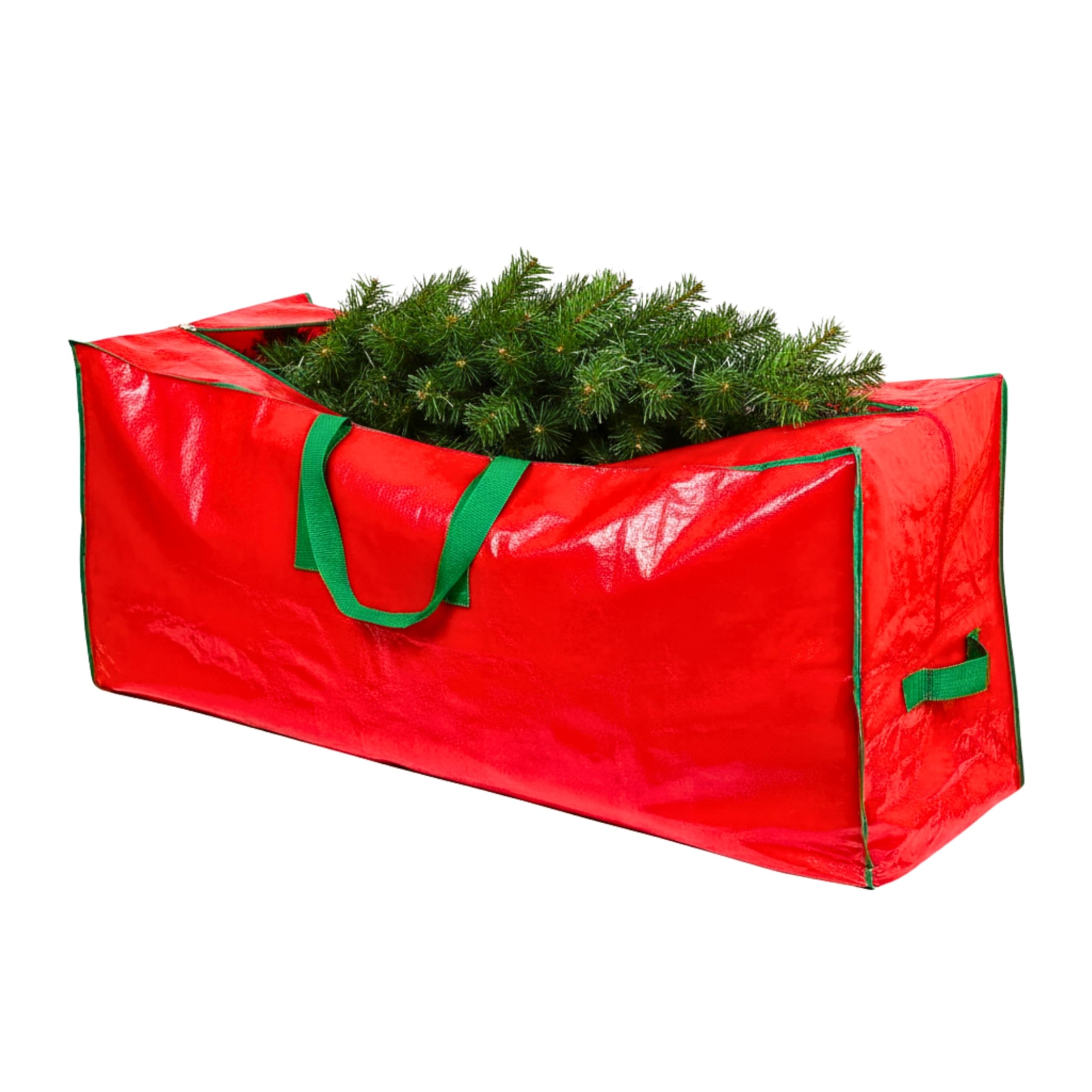 Christmas Tree Storage Bag - Stores Up To 9 Foot Disassembled Artificial Xmas Tree, Durable Waterproof Material Zippered Storage Container with Carry Handles